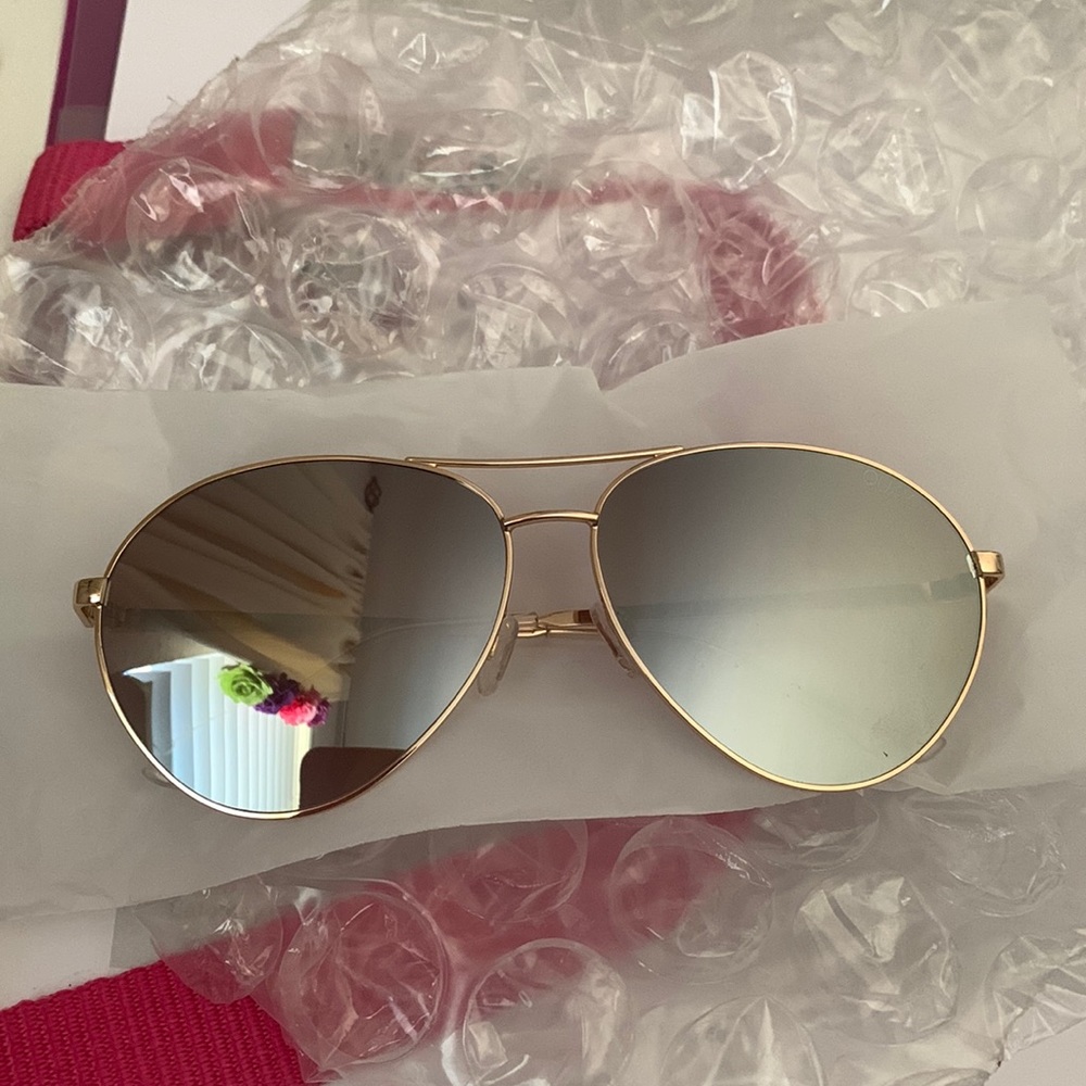 Quay just sayin sunglasses gold & brown